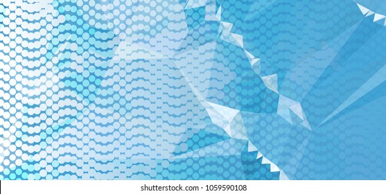 Abstract background with dots. Horizontal banner, texture, flyer, layout, postcard. Vector clip art