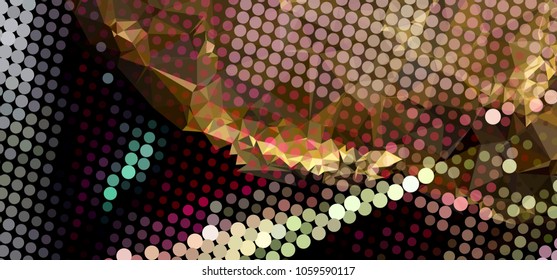 Abstract background with dots. Horizontal banner, texture, flyer, layout, postcard. Vector clip art