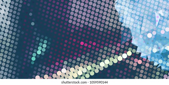 Abstract background with dots. Horizontal banner, texture, flyer, layout, postcard. Vector clip art