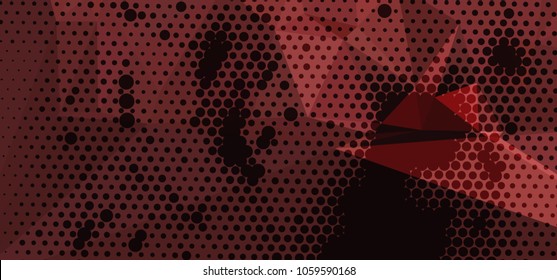 Abstract background with dots. Horizontal banner, texture, flyer, layout, postcard. Vector clip art