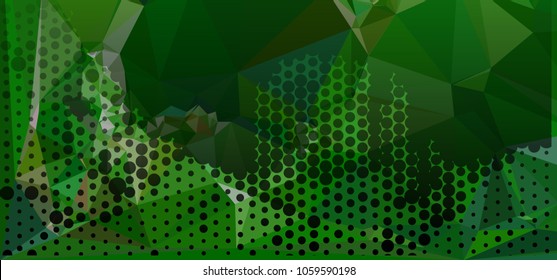 Abstract background with dots. Horizontal banner, texture, flyer, layout, postcard. Vector clip art