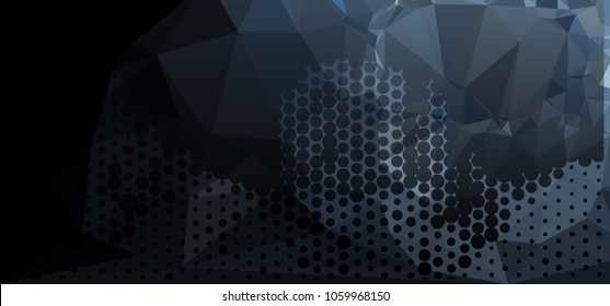 Abstract background with dots. Horizontal banner, texture, flyer, layout, postcard. Vector clip art