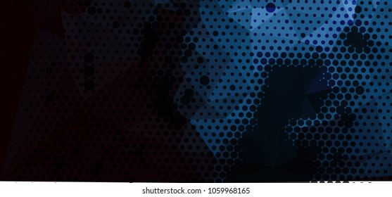 Abstract background with dots. Horizontal banner, texture, flyer, layout, postcard. Vector clip art