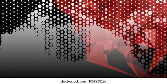 Abstract background with dots. Horizontal banner, texture, flyer, layout, postcard. Vector clip art