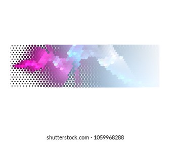 Abstract background with dots. Horizontal banner, texture, flyer, layout, postcard. Vector clip art
