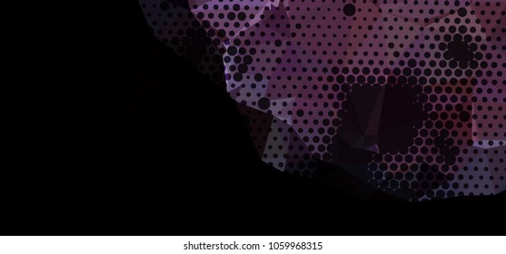 Abstract background with dots. Horizontal banner, texture, flyer, layout, postcard. Vector clip art