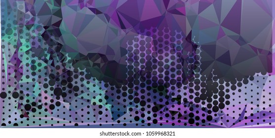 Abstract background with dots. Horizontal banner, texture, flyer, layout, postcard. Vector clip art