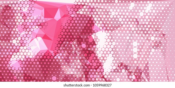 Abstract background with dots. Horizontal banner, texture, flyer, layout, postcard. Vector clip art