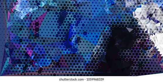 Abstract background with dots. Horizontal banner, texture, flyer, layout, postcard. Vector clip art