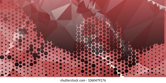 Abstract background with dots. Horizontal banner, texture, flyer, layout, postcard. Vector clip art