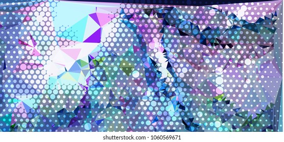 Abstract background with dots. Horizontal banner, texture, flyer, layout, postcard. Vector clip art