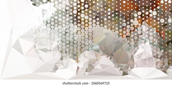 Abstract background with dots. Horizontal banner, texture, flyer, layout, postcard. Vector clip art