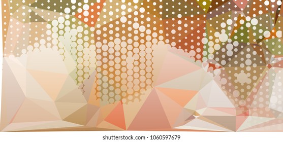 Abstract background with dots. Horizontal banner, texture, flyer, layout, postcard. Vector clip art