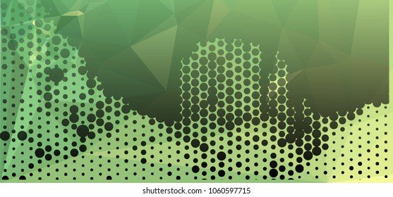 Abstract background with dots. Horizontal banner, texture, flyer, layout, postcard. Vector clip art