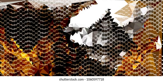 Abstract background with dots. Horizontal banner, texture, flyer, layout, postcard. Vector clip art