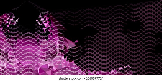Abstract background with dots. Horizontal banner, texture, flyer, layout, postcard. Vector clip art