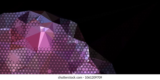 Abstract background with dots. Horizontal banner, texture, flyer, layout, postcard. Vector clip art