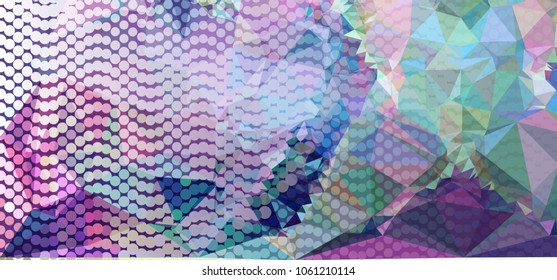 Abstract background with dots. Horizontal banner, texture, flyer, layout, postcard. Vector clip art