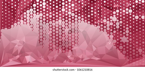 Abstract background with dots. Horizontal banner, texture, flyer, layout, postcard. Vector clip art