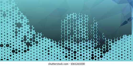 Abstract background with dots. Horizontal banner, texture, flyer, layout, postcard. Vector clip art