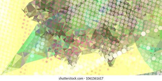 Abstract background with dots. Horizontal banner, texture, flyer, layout, postcard. Vector clip art
