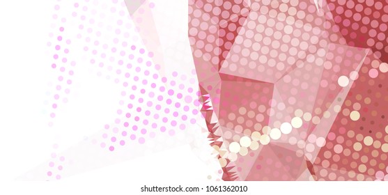 Abstract background with dots. Horizontal banner, texture, flyer, layout, postcard. Vector clip art