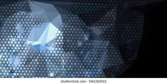 Abstract background with dots. Horizontal banner, texture, flyer, layout, postcard. Vector clip art