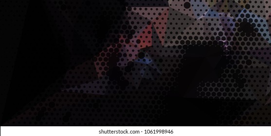 Abstract background with dots. Horizontal banner, texture, flyer, layout, postcard. Vector clip art