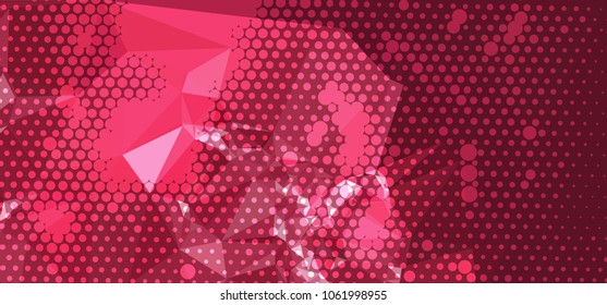 Abstract background with dots. Horizontal banner, texture, flyer, layout, postcard. Vector clip art