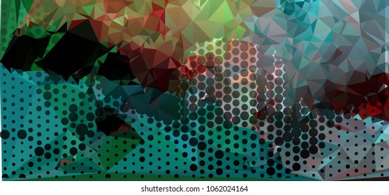 Abstract background with dots. Horizontal banner, texture, flyer, layout, postcard. Vector clip art