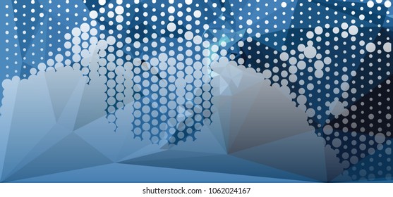 Abstract background with dots. Horizontal banner, texture, flyer, layout, postcard. Vector clip art