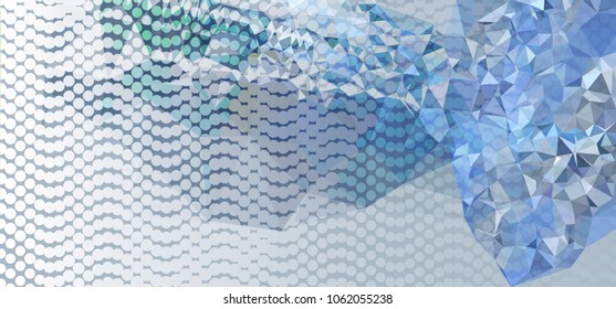 Abstract background with dots. Horizontal banner, texture, flyer, layout, postcard. Vector clip art