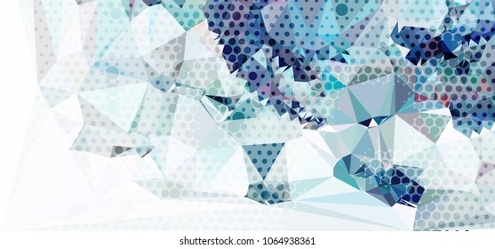 Abstract background with dots. Horizontal banner, texture, flyer, layout, postcard. Vector clip art