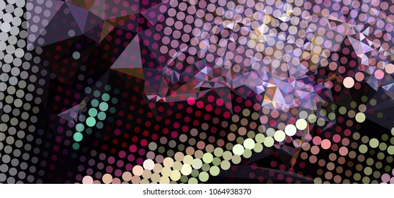 Abstract background with dots. Horizontal banner, texture, flyer, layout, postcard. Vector clip art
