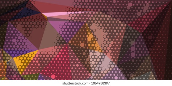 Abstract background with dots. Horizontal banner, texture, flyer, layout, postcard. Vector clip art