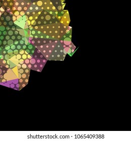 Abstract background with dots. Horizontal banner, texture, flyer, layout, postcard. Vector clip art