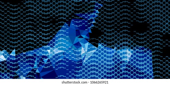 Abstract background with dots. Horizontal banner, texture, flyer, layout, postcard. Vector clip art