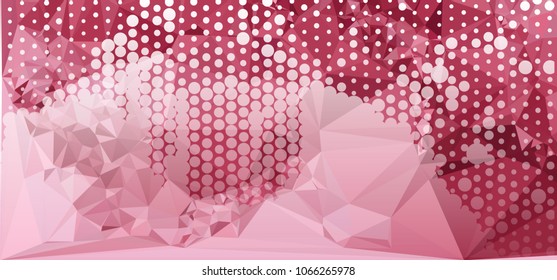 Abstract background with dots. Horizontal banner, texture, flyer, layout, postcard. Vector clip art