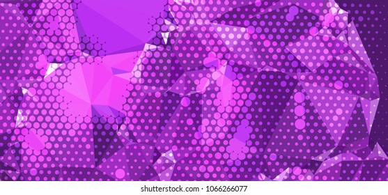 Abstract background with dots. Horizontal banner, texture, flyer, layout, postcard. Vector clip art