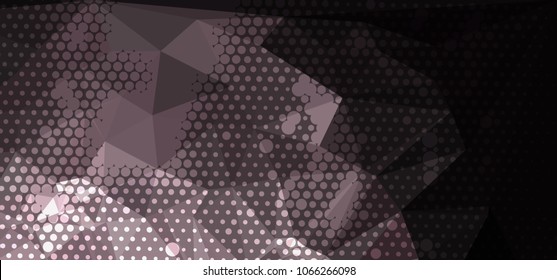 Abstract background with dots. Horizontal banner, texture, flyer, layout, postcard. Vector clip art