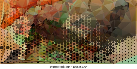 Abstract background with dots. Horizontal banner, texture, flyer, layout, postcard. Vector clip art