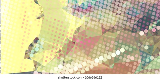 Abstract background with dots. Horizontal banner, texture, flyer, layout, postcard. Vector clip art