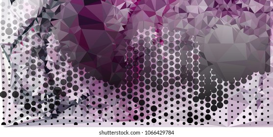 Abstract background with dots. Horizontal banner, texture, flyer, layout, postcard. Vector clip art