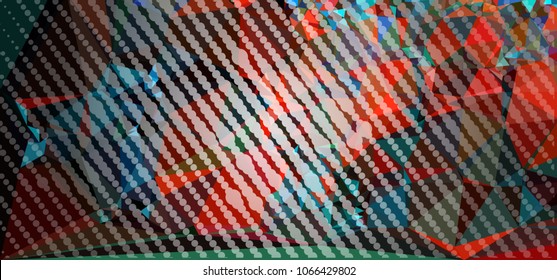 Abstract background with dots. Horizontal banner, texture, flyer, layout, postcard. Vector clip art