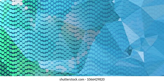 Abstract background with dots. Horizontal banner, texture, flyer, layout, postcard. Vector clip art