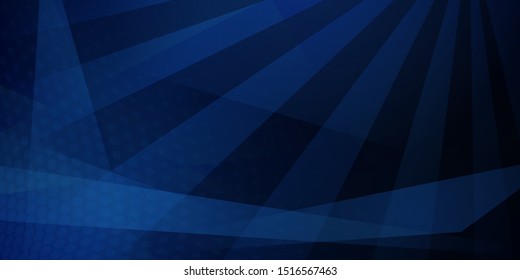 Abstract background of dots and intersecting lines in blue colors
