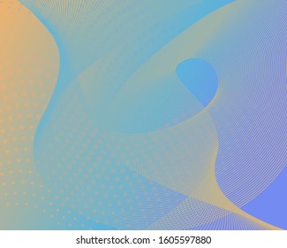 Abstract background with dots and linear wave  for landing page, website, business, social media web, banner, flyer. Vector Illustration EPS 10.