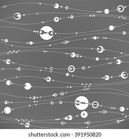 Abstract Background with Dots and Lines. 