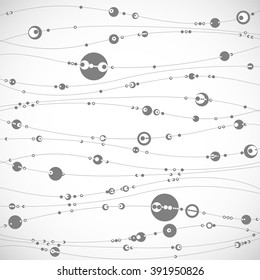 Abstract Background with Dots and Lines. 