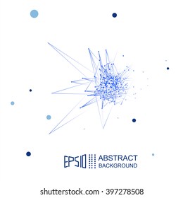 Abstract Background with Dots and Lines.
